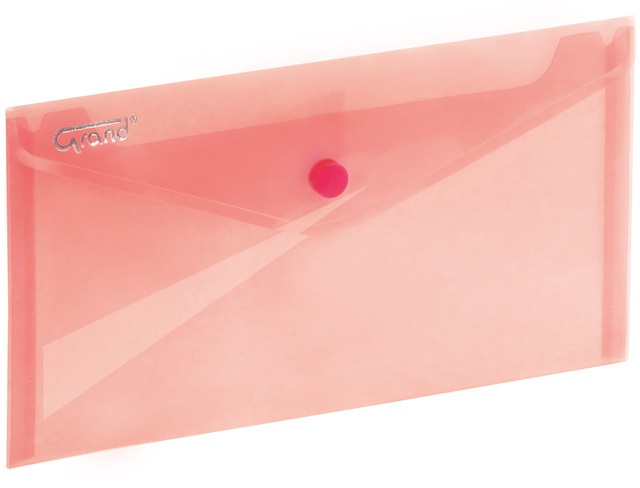 Teczka kopertowa Grand ZP-046-DL, 225x124mm, na zatrzask, czerwony