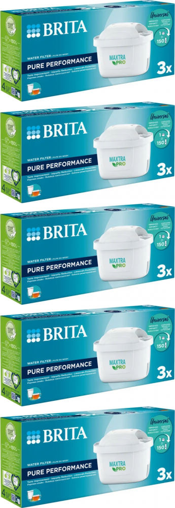5x Wkład filtrujący Brita Maxtra Pro Pure Performance, 3 sztuki