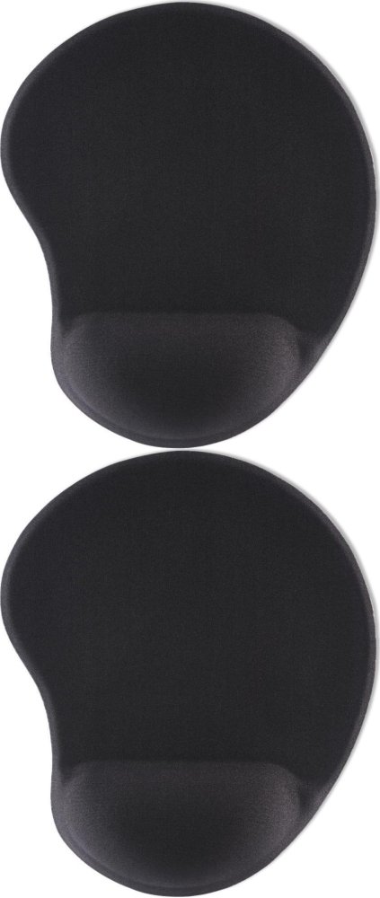 2x Podkładka pod mysz i nadgarstek Hama Ergo, 215x255x21mm, czarny