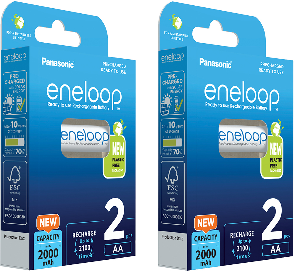 2x Akumulator Panasonic Eneloop, AA, 2000mAh, 2 sztuki