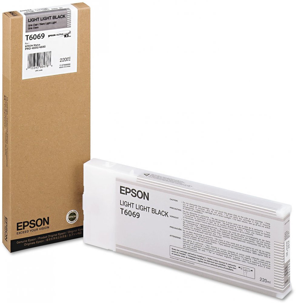 Tusz Epson T6069 (C13T606900), light light black (bardzo jasny czarny)