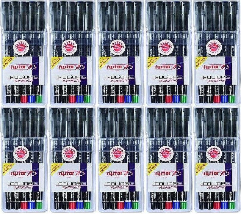 10x Foliopis Rystor, FS, okrągła, 0.4 mm, 5 sztuk, mix kolorów