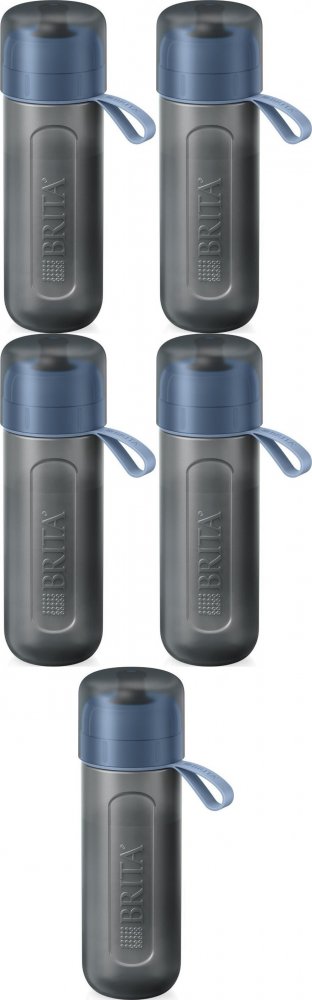 5x Butelka filtrująca Brita Active, 0.6l, pastelowy błękit