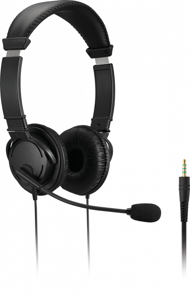 Słuchawki przewodowe Kensington 3.5mm Hi-Fi, z mikrofonem, czarny