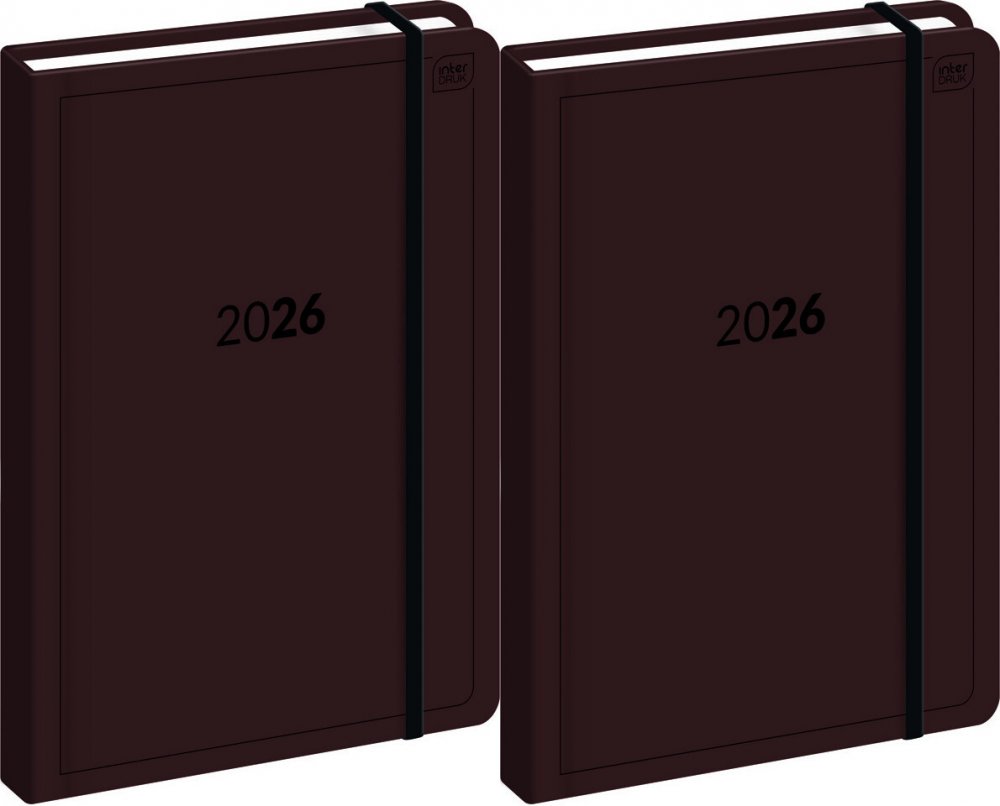 2x Kalendarz książkowy 2026, Interdruk, Mat+UV Simple, B5, tygodniowy