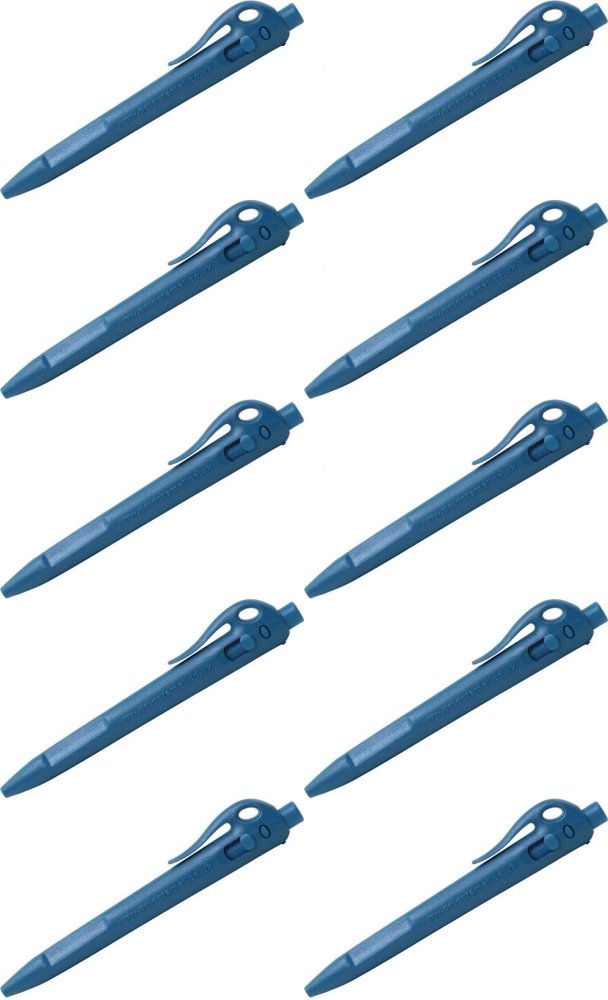 10x Długopis ultra wykrywalny Detectamet Elephant I018, z klipsem, niebieski