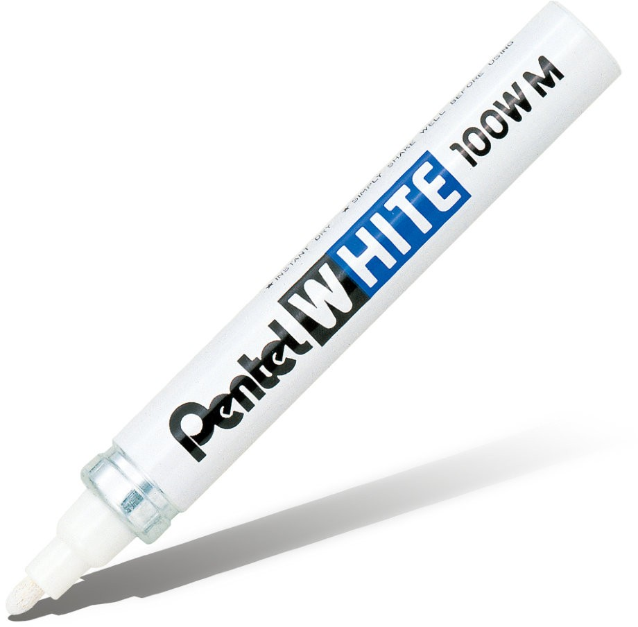 Marker olejowy Pentel X100W-M, okrągła, 3.9 mm, biały