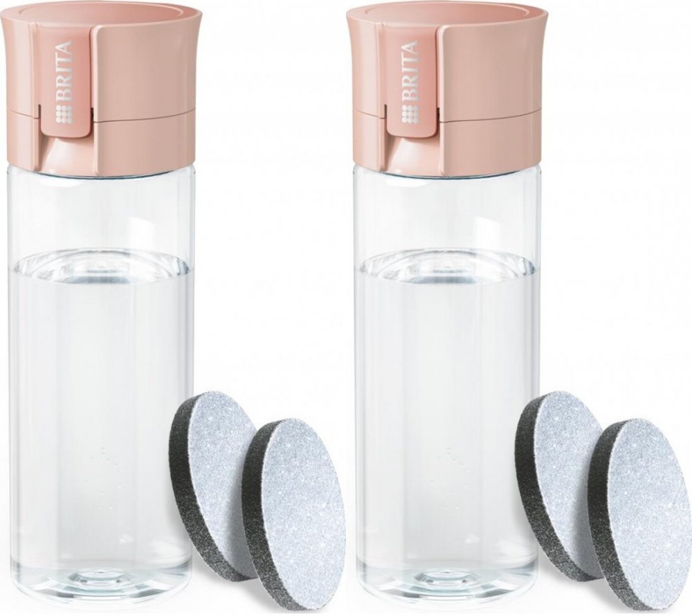 2x Butelka filtrująca Brita Vital, 0.6l, pastelowa brzoskwinia