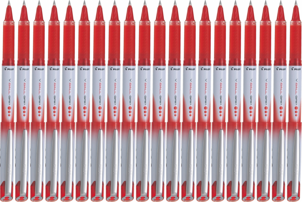 20x Pióro kulkowe Pilot, VBall Grip, 0.5mm, czerwony
