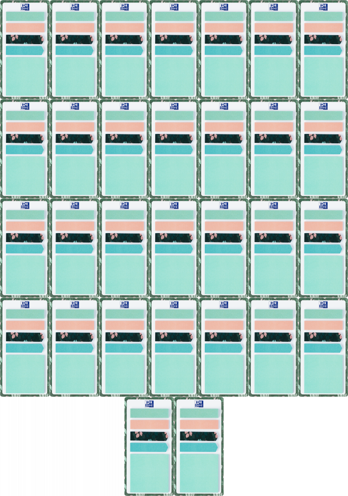 30x Zakładki samoprzylepne indeksujące + karteczki samoprzylepne Oxford Kids, 5x25 sztuk, mix kolorów