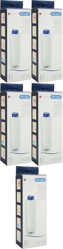 5x Filtr do ekspresów DeLonghi DLS-C002, biały