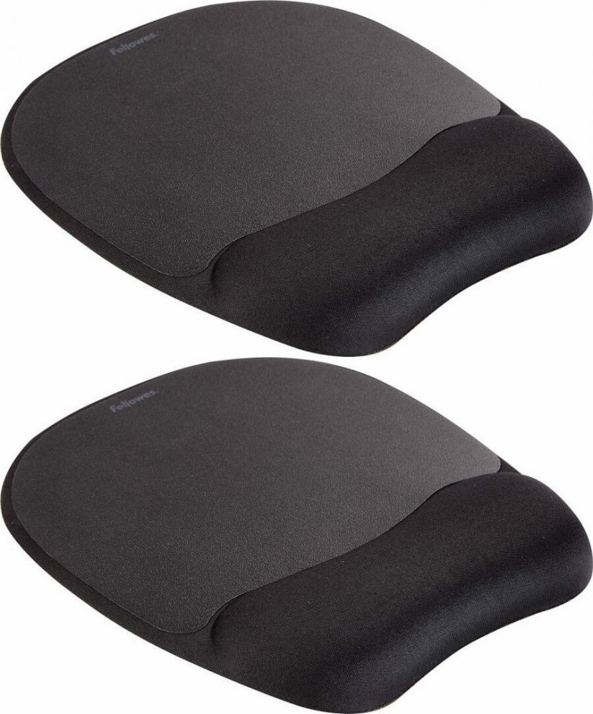 2x Podkładka piankowa pod mysz i nadgarstek Fellowes Memory Foam, 200x20x230mm, czarny