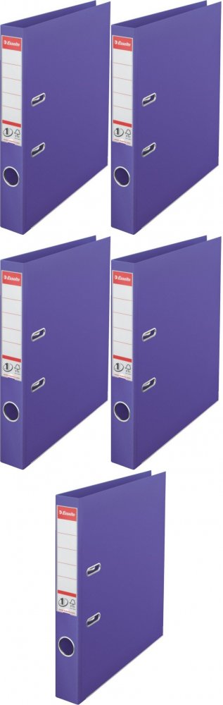 5x Segregator A4 Esselte No.1 Power, 50mm, do 350 kartek fioletowy
