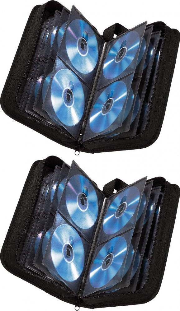 2x Etui na płyty Hama CD-Wallet 104 CD, 295x170x80mm, czarny