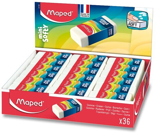 36x Gumka ołówkowa Maped Mini Softy, 1 sztuka