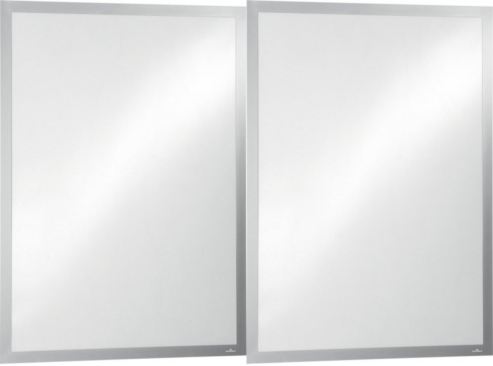 2x Ramka magnetyczna Durable Duraframe Poster, samoprzylepna, 50x70cm, srebrny