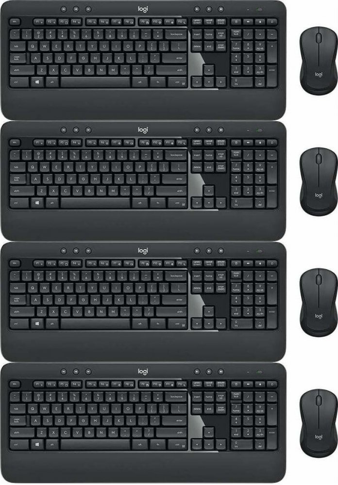 4x Zestaw bezprzewodowy Logitech MK540, klawiatura+mysz, czarny