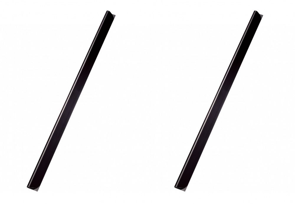 2x Listwa wsuwana Leitz, 15mm, do 150 kartek, 25 sztuk, czarny