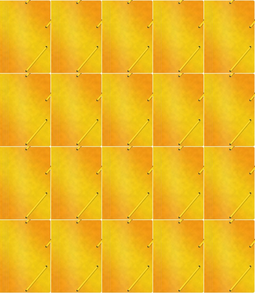 20x Teczka z gumką Office Products, A4, 390g/m2, preszpanowa, żółty