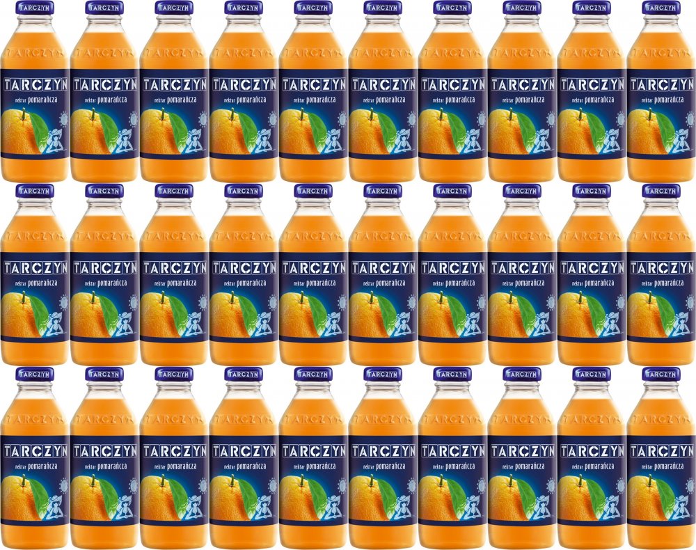 30x Nektar pomarańczowy Tarczyn, butelka szklana, 0.3l