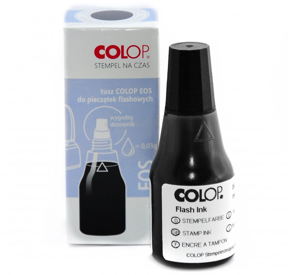 Tusz do pieczątek Colop EOS, 25ml, czarny