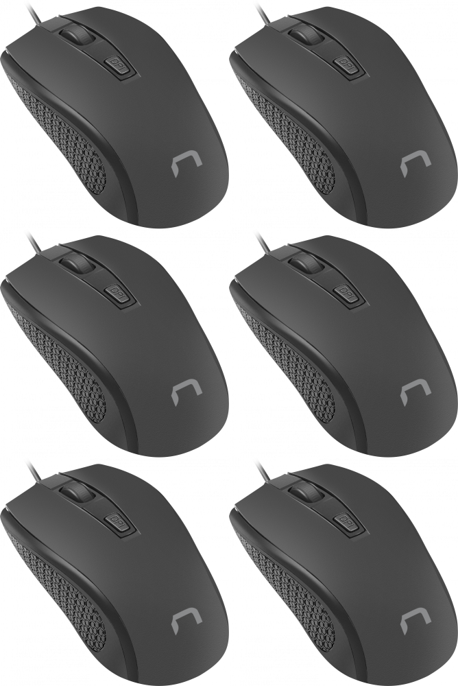 6x Mysz przewodowa Natec Hoopoe 2 NMY-1798, optyczna, czarny