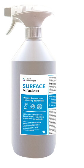 Płyn dezynfekujący do powierzchni Liquid Technologies Surface Viruclean, z rozpylaczem, 1l