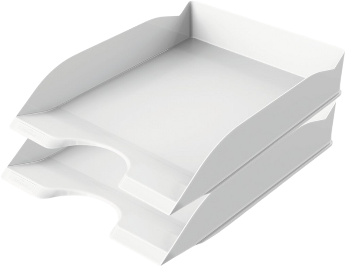 2x Półka na dokumenty Durable Basic, A4, plastikowa, biały