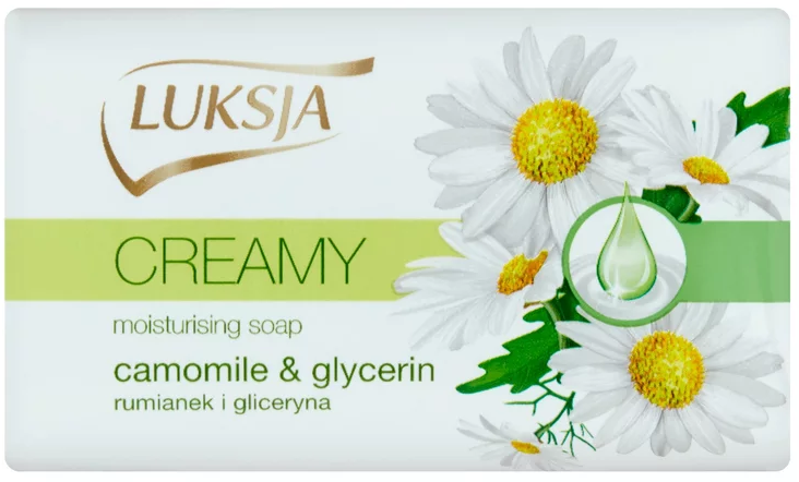 Mydło w kostce Luksja Creamy, rumianek i gliceryna, 90g