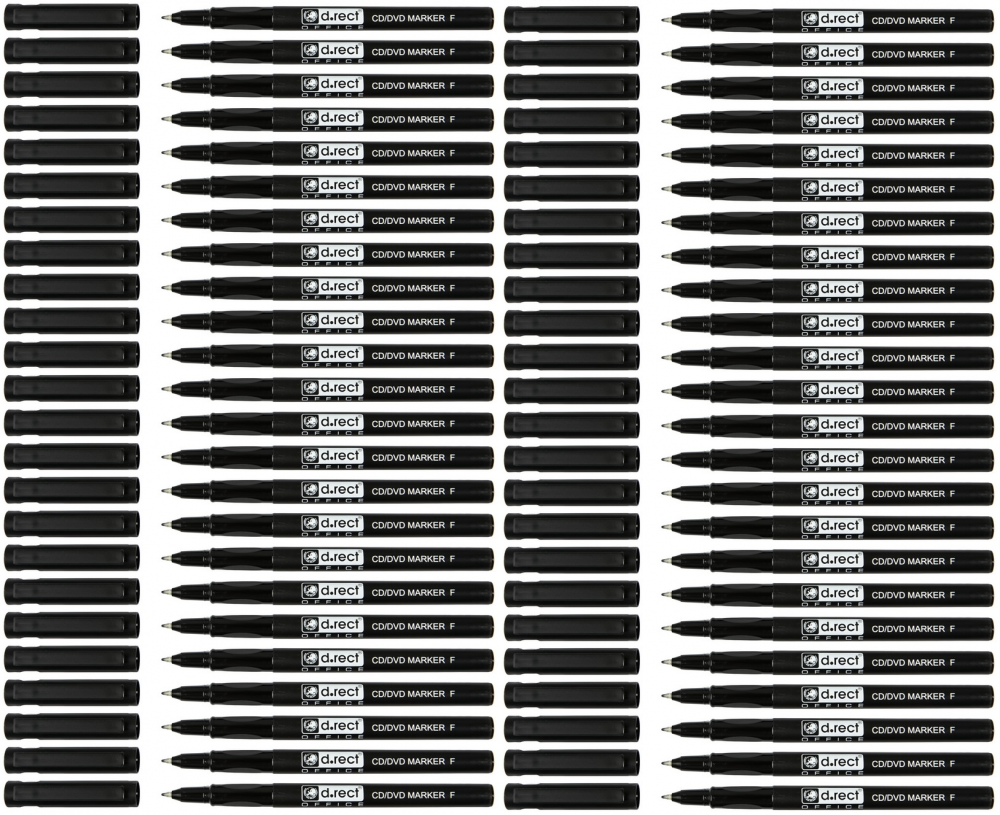 24x Foliopis D.Rect, okrągła, 0.7 mm, czarny