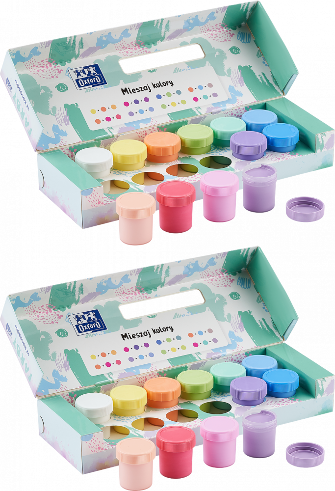 2x Farby plakatowe Oxford, 20ml, 12 sztuk, mix kolorów pastelowych