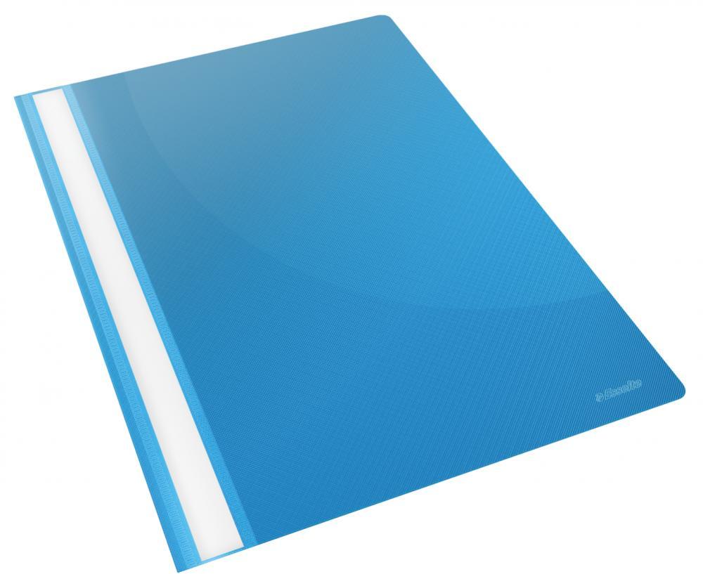 Skoroszyt plastikowy bez oczek Esselte Vivida, A4, do 160 kartek, niebieski