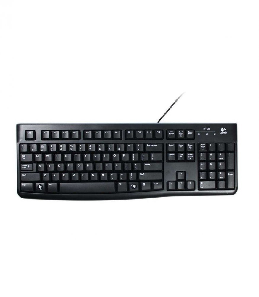 Klawiatura przewodowa Logitech K120, czarny