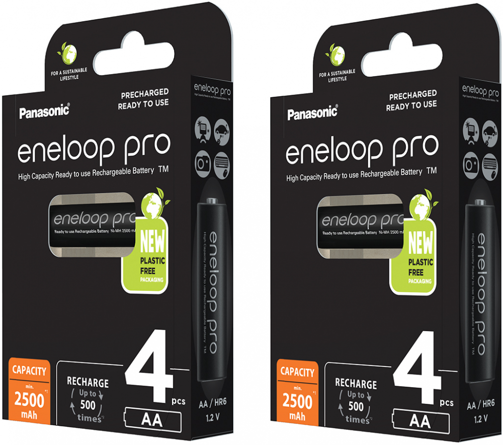 2x Akumulator Panasonic Eneloop Pro, AA, 2500mAh, 4 sztuki