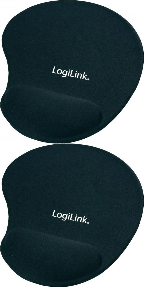 2x Podkładka żelowa pod mysz LogiLink, żelowa, 200x220x20mm, czarny