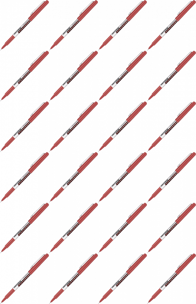 24x Cienkopis Niceday, 0.5mm, czerwony