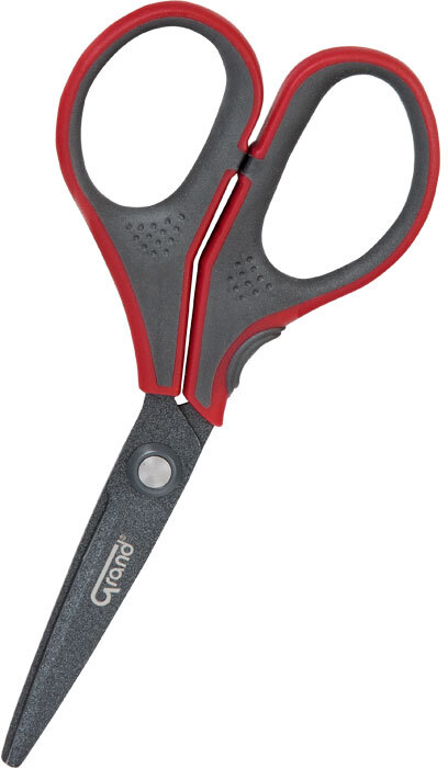 Nożyczki biurowe Grand GR-8525, teflonowe, 13cm, szaro-czerwony