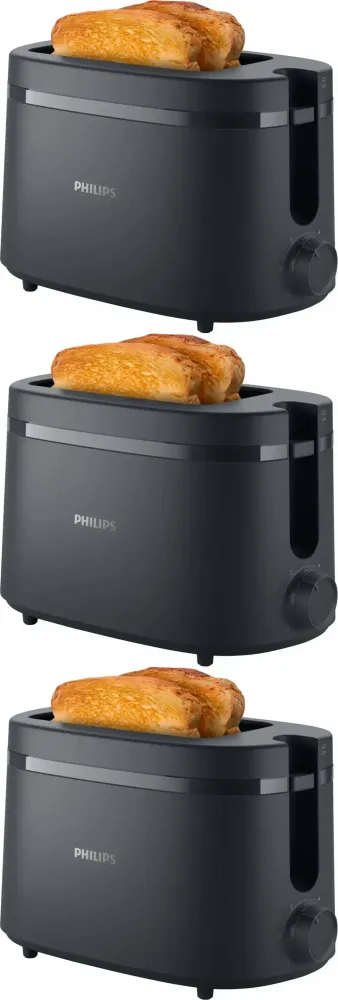 3x Toster Philips Essentials 1000 HD2510/90, ciemnoszary