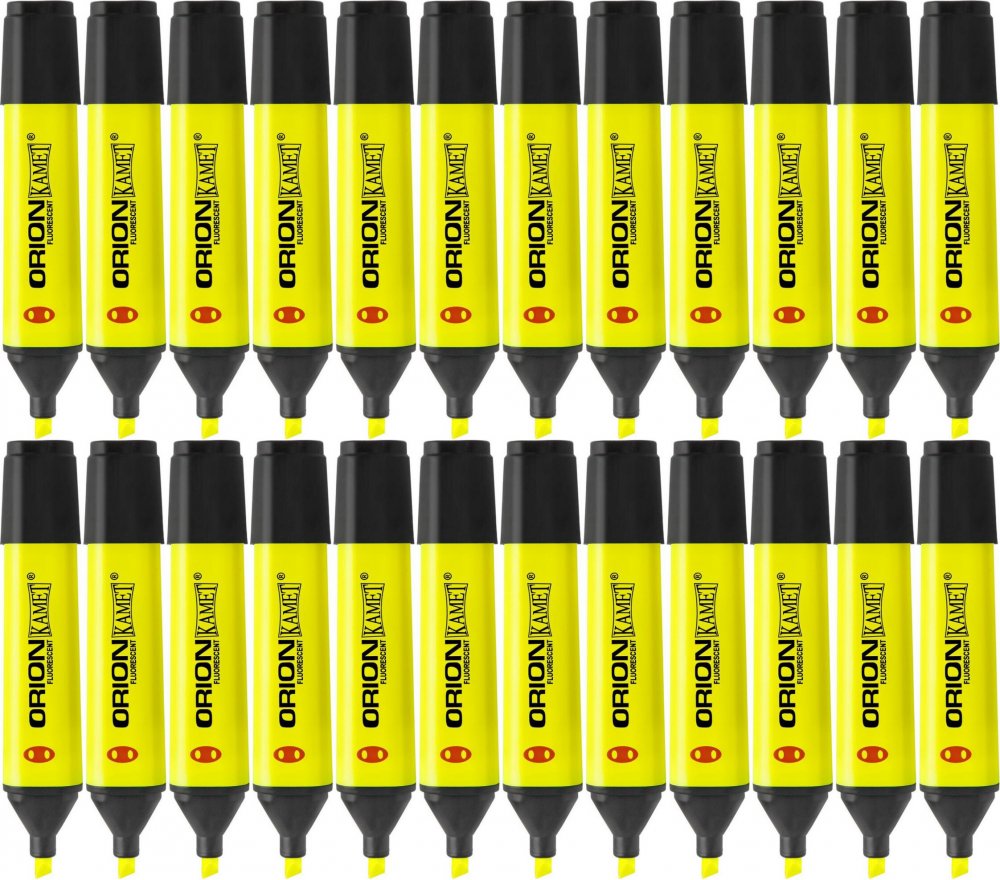 24x Zakreślacz Kamet, Orion, ścięta, żółty