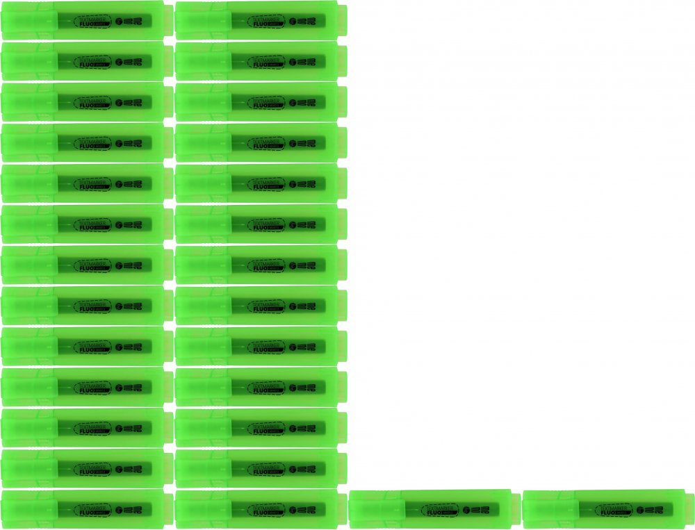48x Zakreślacz MemoBe, ścięta, zielony neonowy