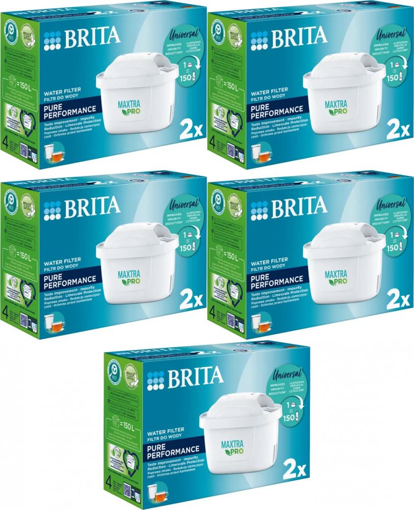 5x Wkład filtrujący Brita Maxtra Pro Pure Performance, 2 sztuki