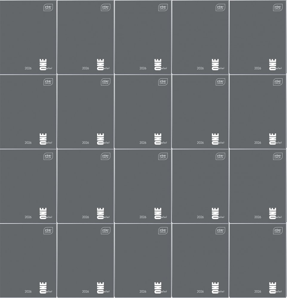 20x Kalendarz kieszonkowy 2026, Interduk One Color, 8x10.5cm, tygodniowy, mix wzorów