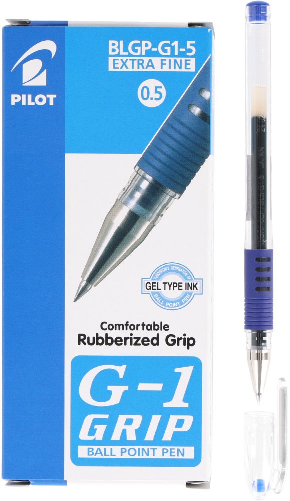 12x Długopis żelowy Pilot, G1 Grip, 0.5mm, niebieski