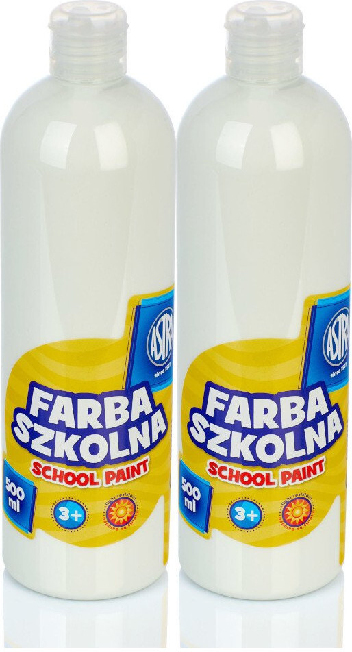 2x Farba plakatowa Astra, 500ml, biały