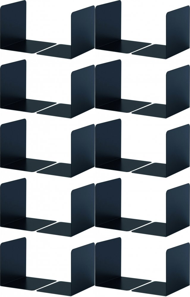 10x Podpórka do książek Durable, rozmiar S, 2 sztuki, czarny