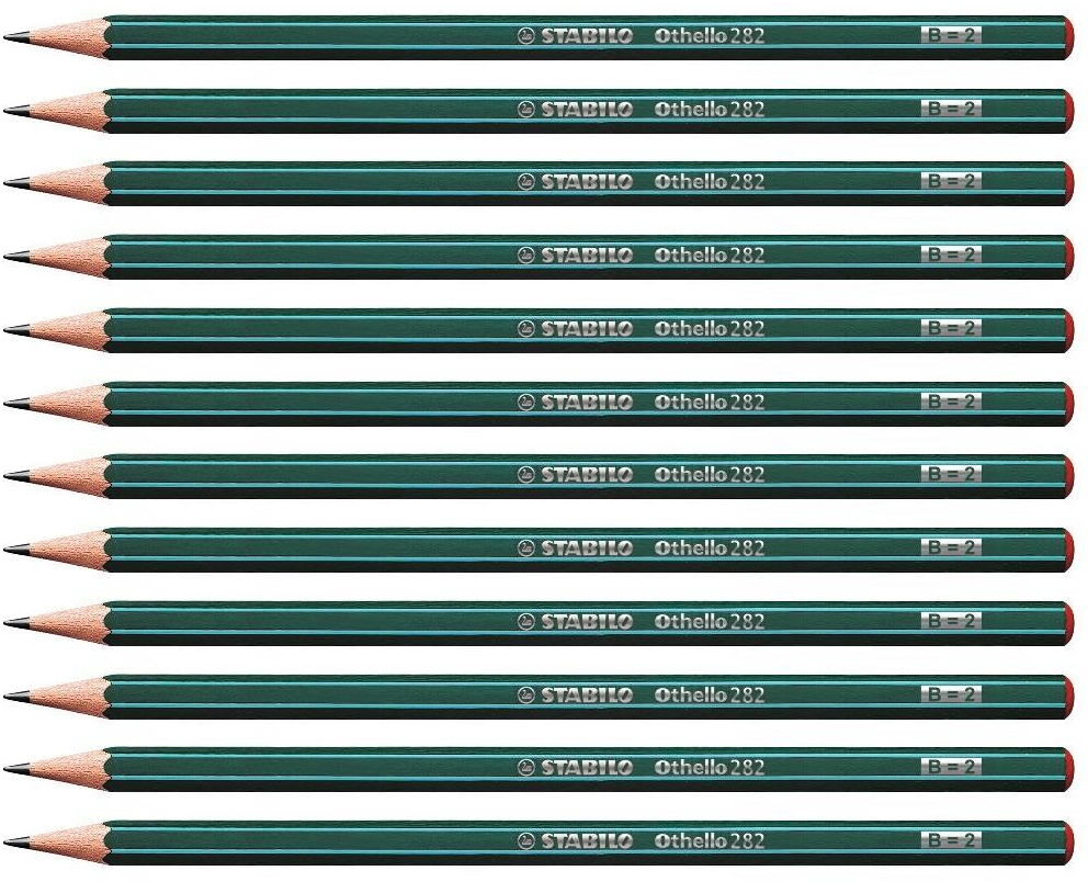 12x ołówek Stabilo Othello, B, zielony