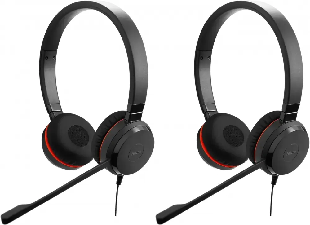 2x Słuchawki przewodowe Jabra Evolve 30 II UC Stereo USB/3.5mm, z mikrofonem, czarny