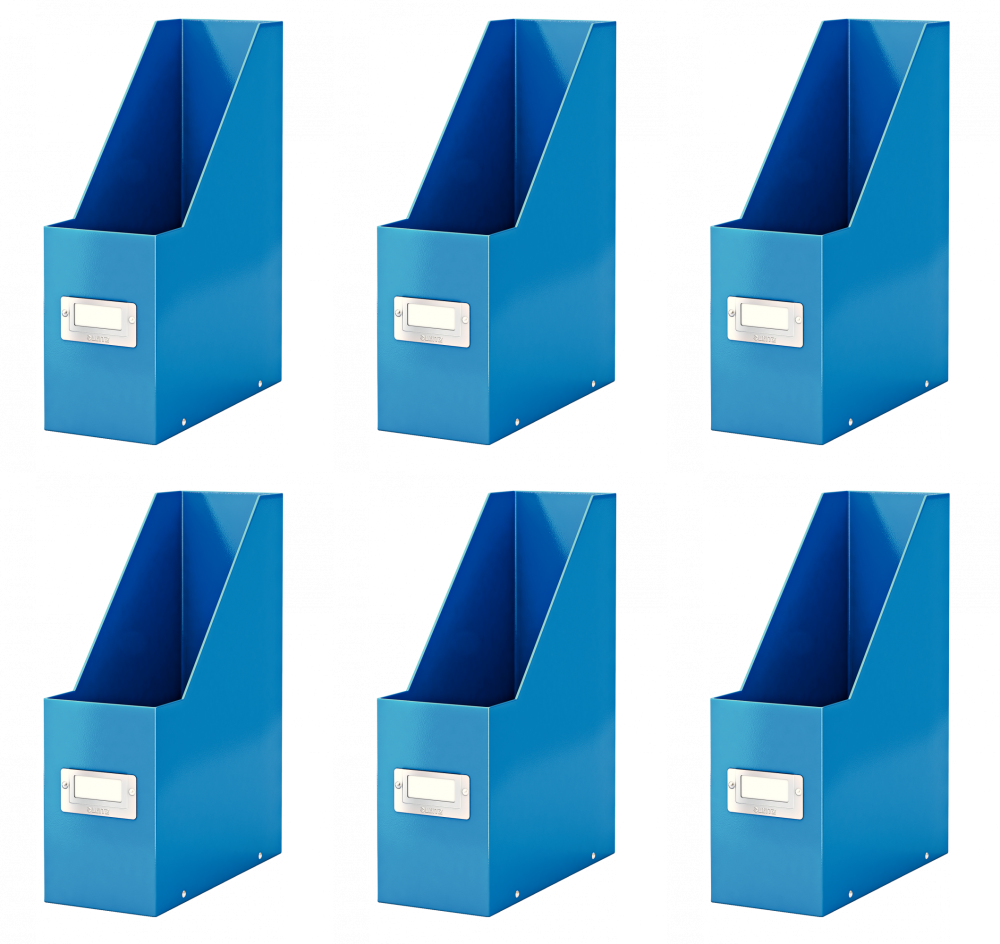 6x Organizer Leitz Wow Click&Store, A4, 95mm, do 950 kartek niebieski