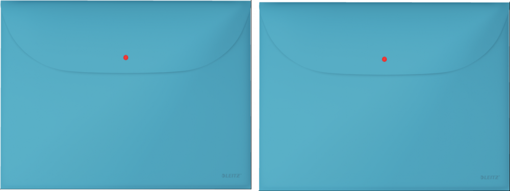 2x Teczka kopertowa Leitz Cosy, A4, z 2 przegródkami, na zatrzask, niebieski