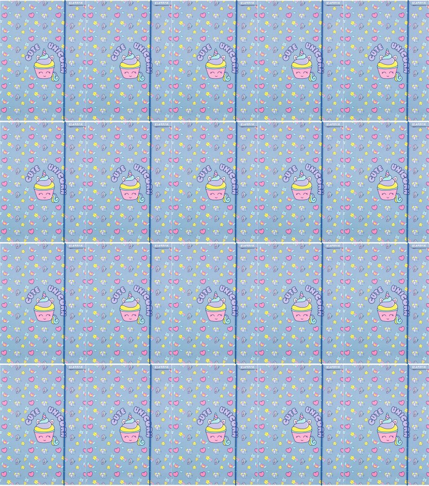 20x Teczka z gumką Starpak Unicorn, A4, mix wzorów